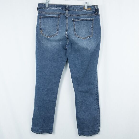 Kut From The Kloth Straight Leg Medium Wash Jeans Womens 14 ALTERED 28" Inseam - Picture 2 of 16